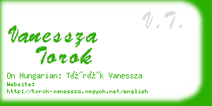 vanessza torok business card